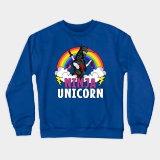 Ninja Unicorn Samurai Crewneck Sweatshirt